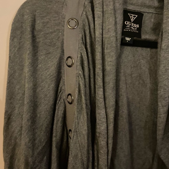 Gun Guess high/low gray cardigan size large - Picture 2 of 4